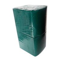 Салфетки 240х240 мм 1-сл., темно-зел., бум., 400 шт/упак 18 упак/кор РОССИЯ