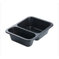 Контейнер под запайку 626[439+187] мл, 2-секц. 187х137х45 мм, черн., ПП, 80 шт/упак "Upax-Unity" 480 шт/кор РОССИЯ 187_137_45 мм черный 70/30