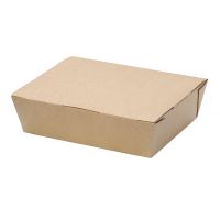 Ланч-бокс 1-секц. 190х150х50 мм, L, крафт, карт., 25 шт/упак "OSQ" 250 шт/кор РОССИЯ LUNCH L