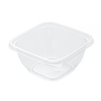 Контейнер 500 мл 1-секц. 124,5х124,5х59,8 мм, без крышки, прозр., ПЭТ, 50 шт/упак "Upax-Unity" 1 000 шт/кор РОССИЯ С-12/12-500 прозр.