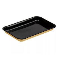 Лоток для кулинарии, нарезок, овощей 220х140х20мм ECO PLATTER 400 BE коричневый/черный