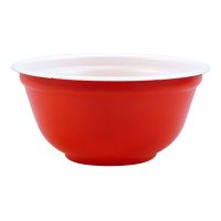 Тарелка одноразовая глубокая 500 мл, d135 мм, красно-бел., ВПС, 480 шт/кор РОССИЯ