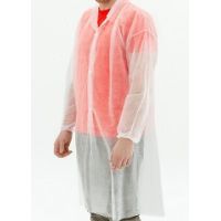 Халат р-р 52-54 [XXL], 20 гр/м2, бел., нетк. мат-л СМС, 10 шт/упак 10 упак/кор КИТАЙ 25UNT009LC/009-585