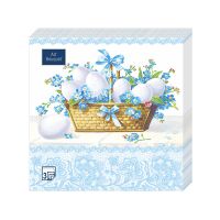 Салфетки 330х330 мм 3-сл., диз. "Пасхальная корзина", разноцв., бум., 20 шт/упак "Bouquet" 12 упак/кор РОССИЯ 37289