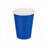 Стакан бумажный 350 мл 1 сл., d90 мм, син, карт., 50 шт/упак 1 000 шт/кор РОССИЯ
