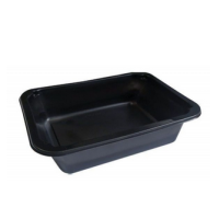 Контейнер под запайку 440 мл, 1-секц. 187х137х25 мм, черн., ПП, 50 шт/упак "ПолиЭр" 600 шт/кор РОССИЯ К-187x137x25 ПРУ черн.