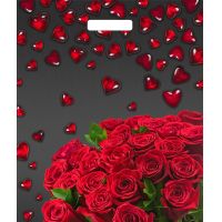 Пакет 380х450 мм, 60 мкм с проруб. ручками, диз. "Мармеладные сердечки", ПВД, 50 шт/упак "Тикопластик" 500 шт/кор РОССИЯ н00136341 // ВУР29160