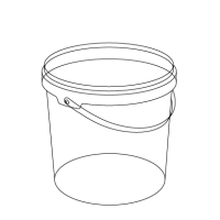 Ведро пищевое 3400 мл, d182хh175 мм, с ручкой, крышка в компл, прозр., ПП, 50 шт/кор 50 шт/упак РОССИЯ 1580ПКП