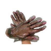 Перчатки одноразовые, размер М, 12 мкм, черн., ПЭ, 50 пар/упак 100 упак/кор РОССИЯ КС10085