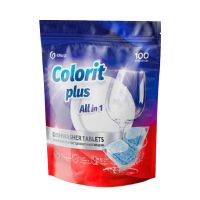 Таблетки для мытья посуды в посудомоечных машинах "Grass" Colorit Plus All in 1, 100 шт., 2000 г 100 шт/упак 5 упак/кор РОССИЯ 125717