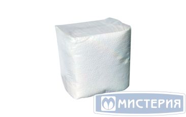 Салфетки 250х250 мм однослойные, белые, бумажные, 60 штук в упаковке 60 упаковок в коробке РОССИЯ 300060н