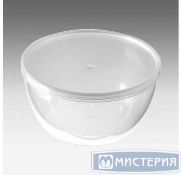 Контейнер 360 мл 1-секц. d112хh55 мм, крышка в компл., прозр., ПП, 500 шт/кор 500 шт/упак РОССИЯ
