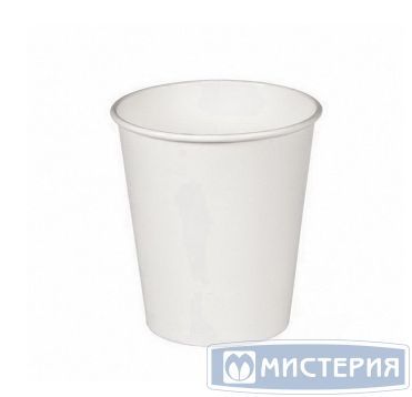 Одноразовый стакан для холодного и горячего, 0.25л, верхний d 80мм нижний d 55.6мм, h 92,5мм, 280г/м2, двухслойный, белый, двухслойный, картон