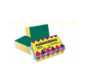 Губка поролоновая для посуды 100х70х33 мм XL, желт., 5 шт/упак "Colombina" 40 упак/кор РОССИЯ К1.2