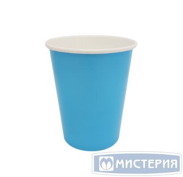 Стакан бумажный 250 мл 1 сл., d80 мм, бирюз., карт., 50 шт/упак 1 000 шт/кор РОССИЯ ГН.80.250.07 (тиффани)