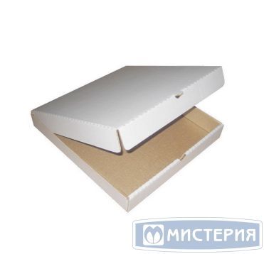 Коробка для пиццы, 330х330х40мм, белая, микрогофрокартон E