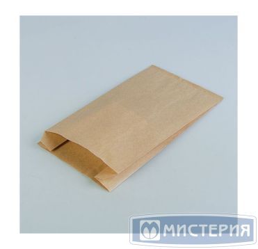 Пакет пищевой [90+40]х210 мм без руч., без окна, крафт, бум., 100 шт/упак 1 500 шт/кор РОССИЯ