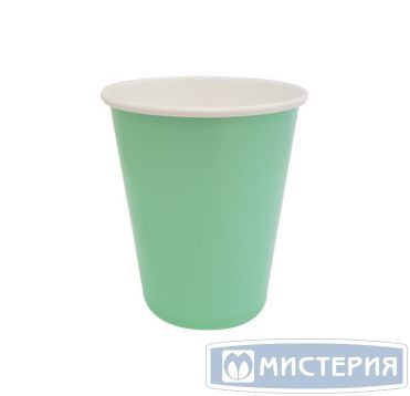 Стакан бумажный 250 мл для холодных и горячих напитков, мятный, картон