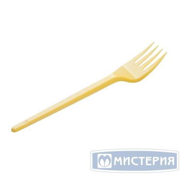 Вилка одноразовая 165 мм, желт., ПС, 12 шт/упак "МИСТЕРИЯ" 1 080 шт/кор РОССИЯ