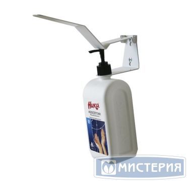 Держатель для жидкого мыла, с локт. рычагом, бел., нерж., 1000 мл 4 шт/кор РОССИЯ