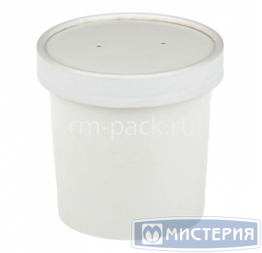 Супница 350 мл, d95хh84 мм, без крышки, бел., карт., 60 шт/упак 600 шт/кор РОССИЯ Ss(w)-350