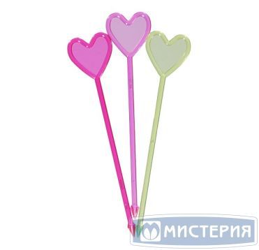 Пика 85 мм, диз. "Сердце", цвет в ассорт., ПС, 35 шт/упак 50 упак/кор РОССИЯ