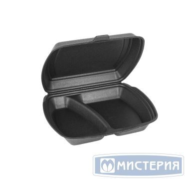 Ланч-бокс 2-секц. 247х208х63 мм, черн., ВПС, 130 шт/кор РОССИЯ 244794