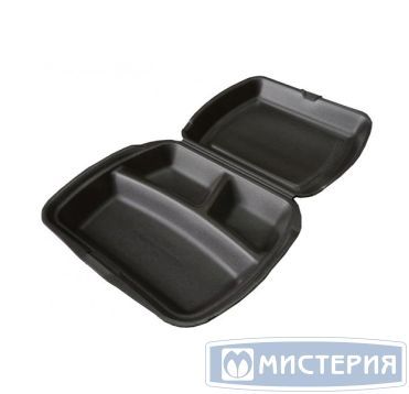 Ланч-бокс 3 секции, 180х247х57мм, чёрный