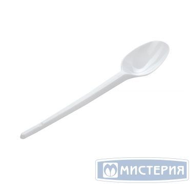 Ложка одноразовая 121 мм, бел., ПС, 100 шт/упак 3 000 шт/кор РОССИЯ СП003Б/ком100