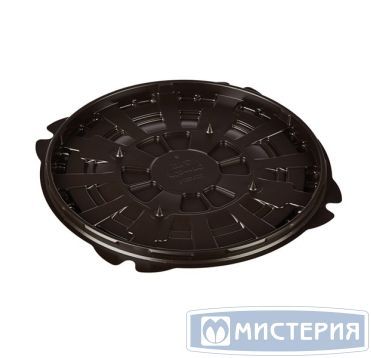 Дно для торта, круглое, внешн. d 267мм, внутр. d 224мм, коричневое, шипы, ПС