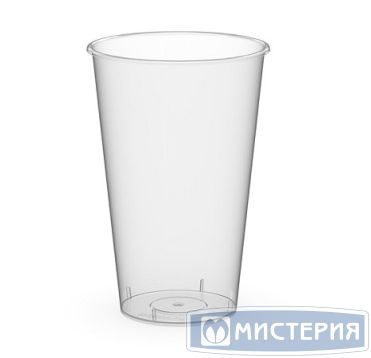 Стакан одноразовый 500 мл, прозр., глянцевый, ПП, 16 шт/упак 512 шт/кор РОССИЯ
