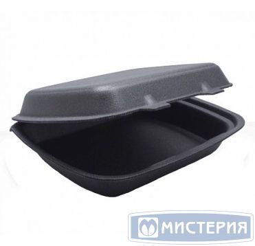 Ланч-бокс 1-секц. 247х208х63 мм, черн., ВПС, 130 шт/кор 130 шт/упак РОССИЯ ЛСП 24206-1 Черный (У)