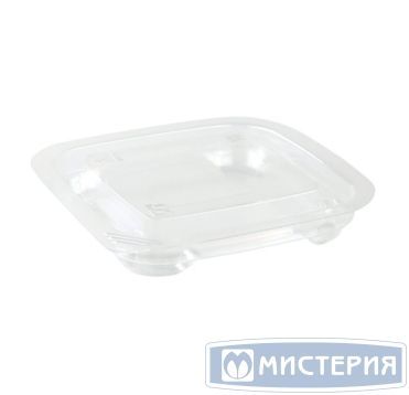 Крышка к контейнеру 93х93х15 мм, прозр., ПЭТ, 50 шт/упак "ПолиЭр" 500 шт/кор РОССИЯ СпК-0909-К