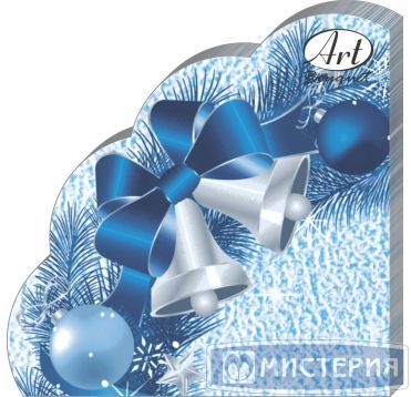 Салфетки d320 мм 3-сл., диз. "Новогодний венок", разноцв., бум., 12 шт/упак "Bouquet" 15 упак/кор РОССИЯ 37035