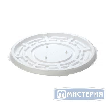 Упаковка для торта [дно] d266хh13[d233хh8] мм, бел., ПС, 100 шт/кор "Комус" 100 шт/упак РОССИЯ Т-235/2ДШ БЕЛАЯ ЭКОН