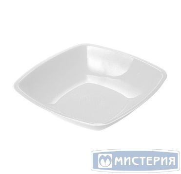 Тарелка квадратная глубокая, белая, 180мм 