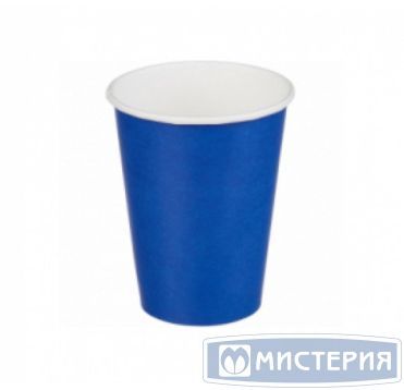 Стакан бумажный 350 мл 1 сл., d90 мм, син., карт., 50 шт/упак 1 000 шт/кор РОССИЯ