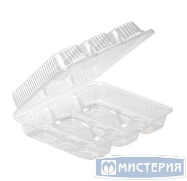 Упаковка прям. внеш 160х150х50мм, внутр. 3секции 120х40х45мм на 3 эклера, прозрачная, ОПС ИП-28С3