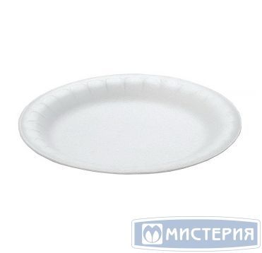 Тарелка одноразовая мелкая d170 мм, бел., ВПС, 100 шт/упак 2 700 шт/кор РОССИЯ 04-42-170-001