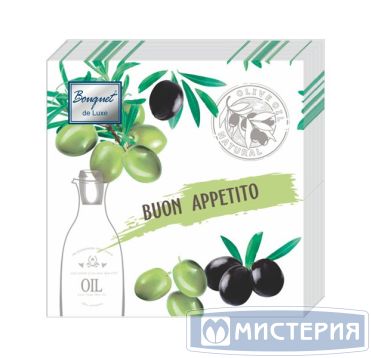 Салфетки 240х240 мм 3-сл., диз. "Приятного аппетита", разноцв., бум., 25 шт/упак "Bouquet" 15 упак/кор РОССИЯ 25681/37175