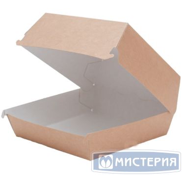 Коробка для бургера [бургербокс] 123х123х70 мм, L, крафт-бел., карт., 60 шт/упак "OSQ" 240 шт/кор РОССИЯ OSQ BURGER L