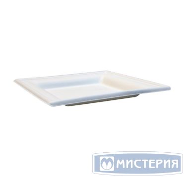 Тарелка квадратн., 203х203х20,5мм, бел., сахарный тростник
