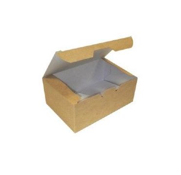 Коробка на вынос ECO FAST FOOD BOX S 115х75х45 мм крафт без печати