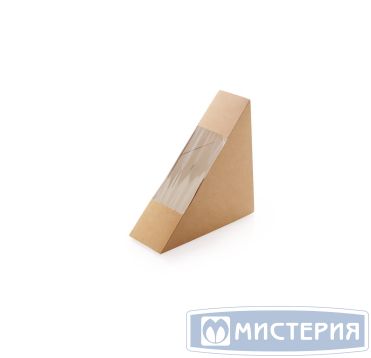 Упаковка [коробка] для сэндвичей 130х130х50 мм, с окном, неразъем.крышка, крафт-бел., карт., 50 шт/упак "OSQ" Sandwich 50 450 шт/кор РОССИЯ OSQ SANDWICH 50 (450)