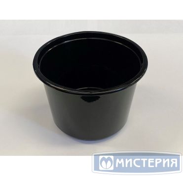 Контейнер 500 мл 1-секц. d115хh82 мм, без крышки, черн., ПП, 50 шт/упак 500 шт/кор РОССИЯ 1548Ч