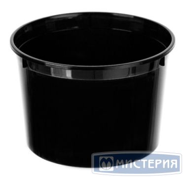 Контейнер для пресервов 500 мл, d112хh75 мм, форма "Банка", контр. замок, крышка в компл., черн., ПП, 198 шт/кор "Aerosnab" 198 шт/упак РОССИЯ 1240Ч