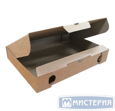 Коробка для пиццы 320х220х50 мм, крафт, микрогофрокарт.Т-21/Т-11 Е, 50 шт/кор 50 шт/упак РОССИЯ