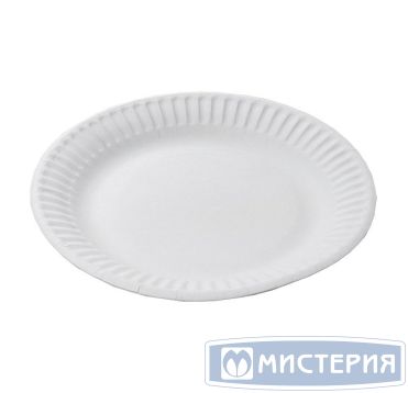 Тарелка d 170мм, белая, картон