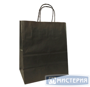 Пакет [240+140]х280 мм с круч. ручками, черн., бум., 300 шт/кор 300 шт/упак РОССИЯ 010-101116-002