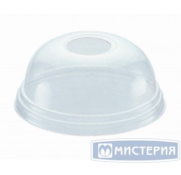 Крышка d 95мм, h 40мм, купол, прозрачный, с отверстием